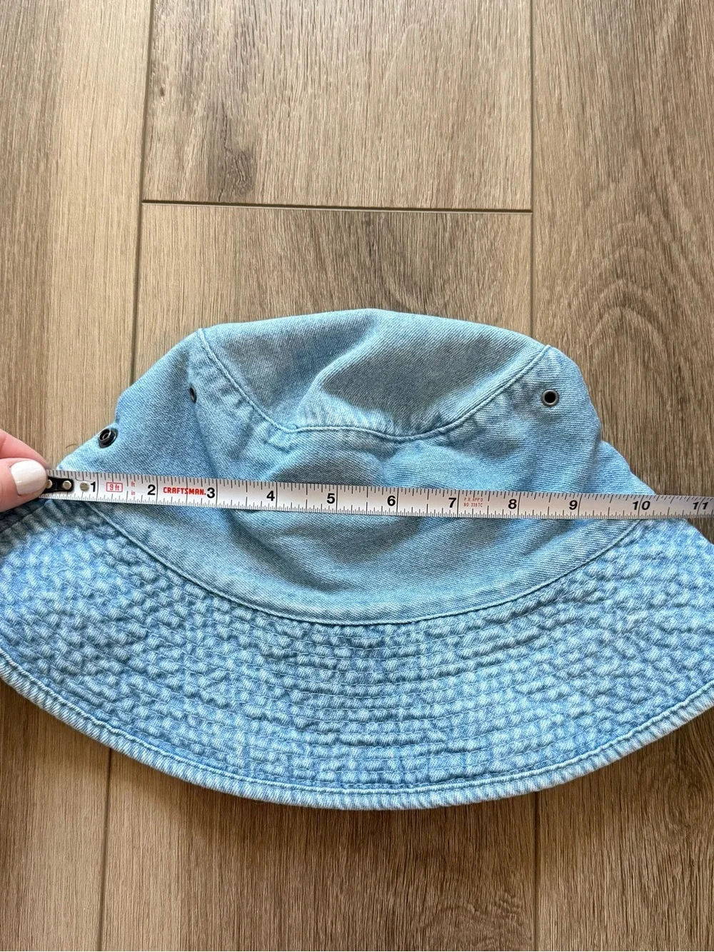 Vintage Eddie Bauer Light Wash Denim Bucket Hat